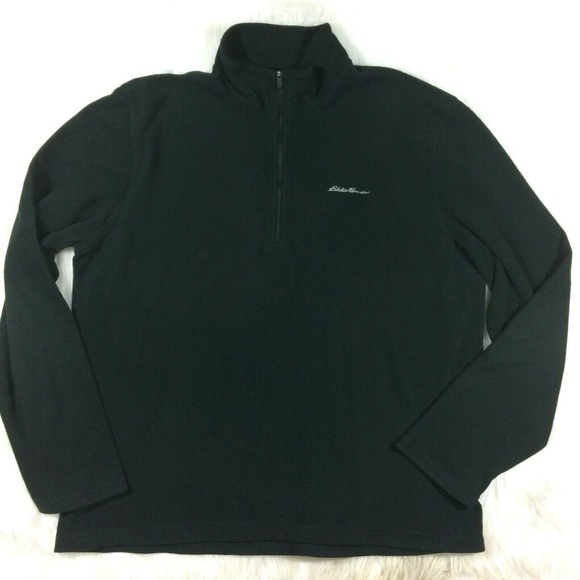 Eddie Bauer Other - Eddie Bauer Black Pullover Fleece Sweater Jacket